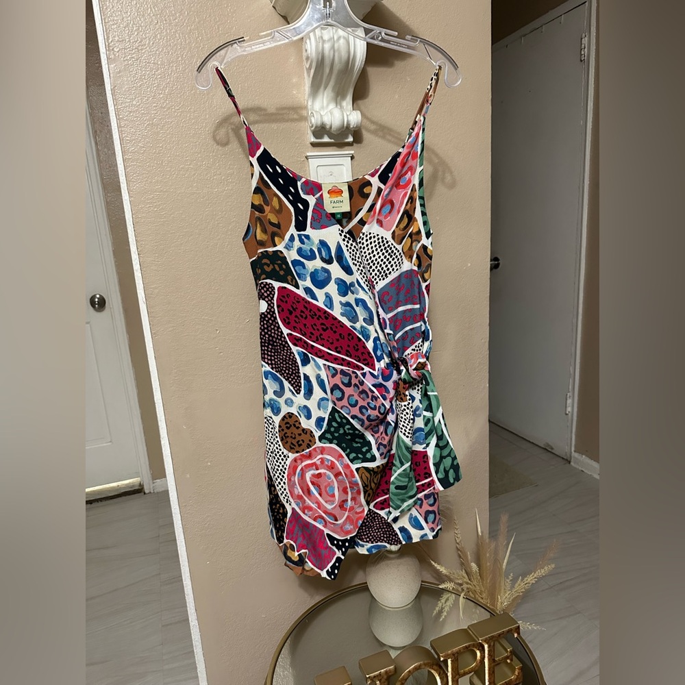 FARM Rio Red and Pink Mini Dress - Picture 4 of 15